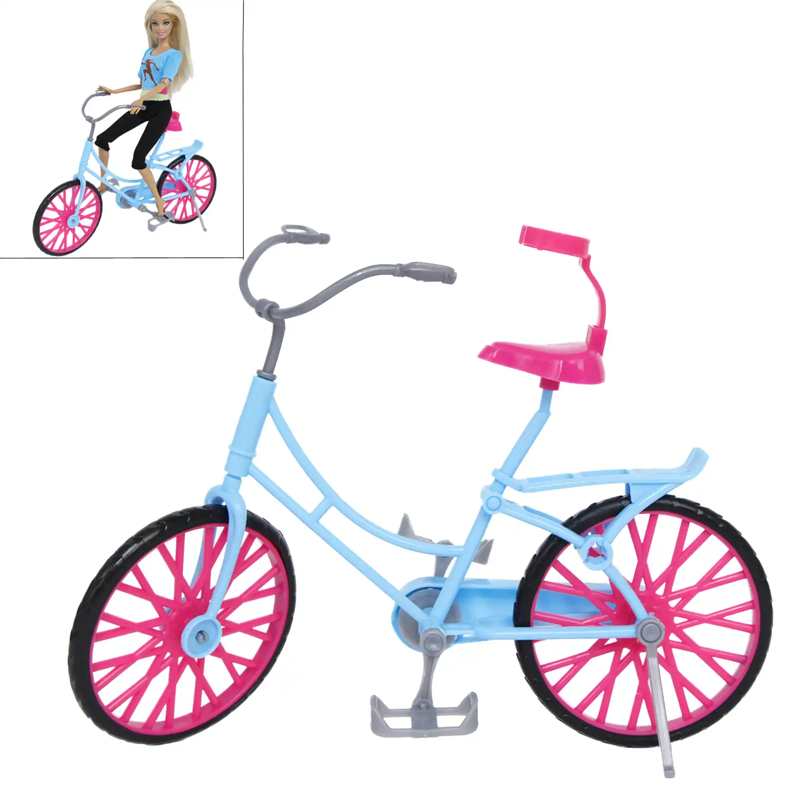 pink and blue bike
