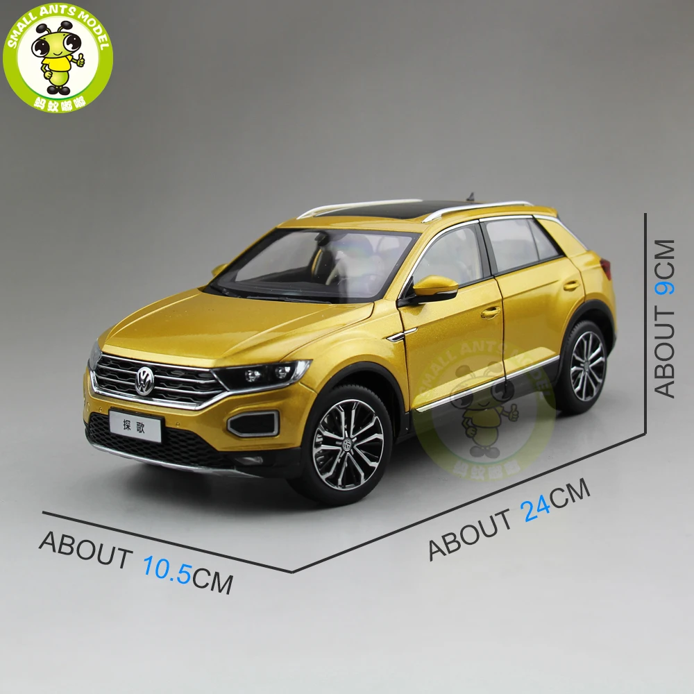 1/18 FAW T-ROC T ROC литая модель автомобиля игрушки Дети Мальчики Девочки Коллекция подарков на день рождения хобби черная крыша