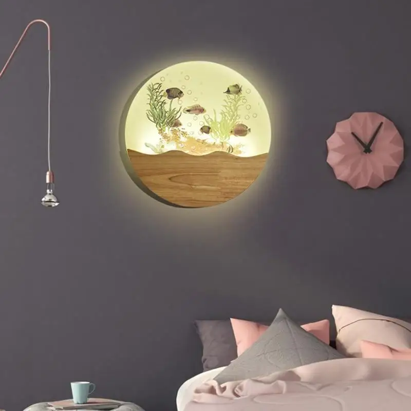 

Modern 10W 20 LED Round Wall Acrylic Light Study Art Lighting Bedside Lamp