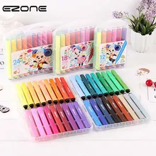 EZONE 12/18/24/48 Цвета ручка цвета воды для детей с изображением героев мультфильма; граффити нетоксичный Треугольники стержень Смываемые фломастеры