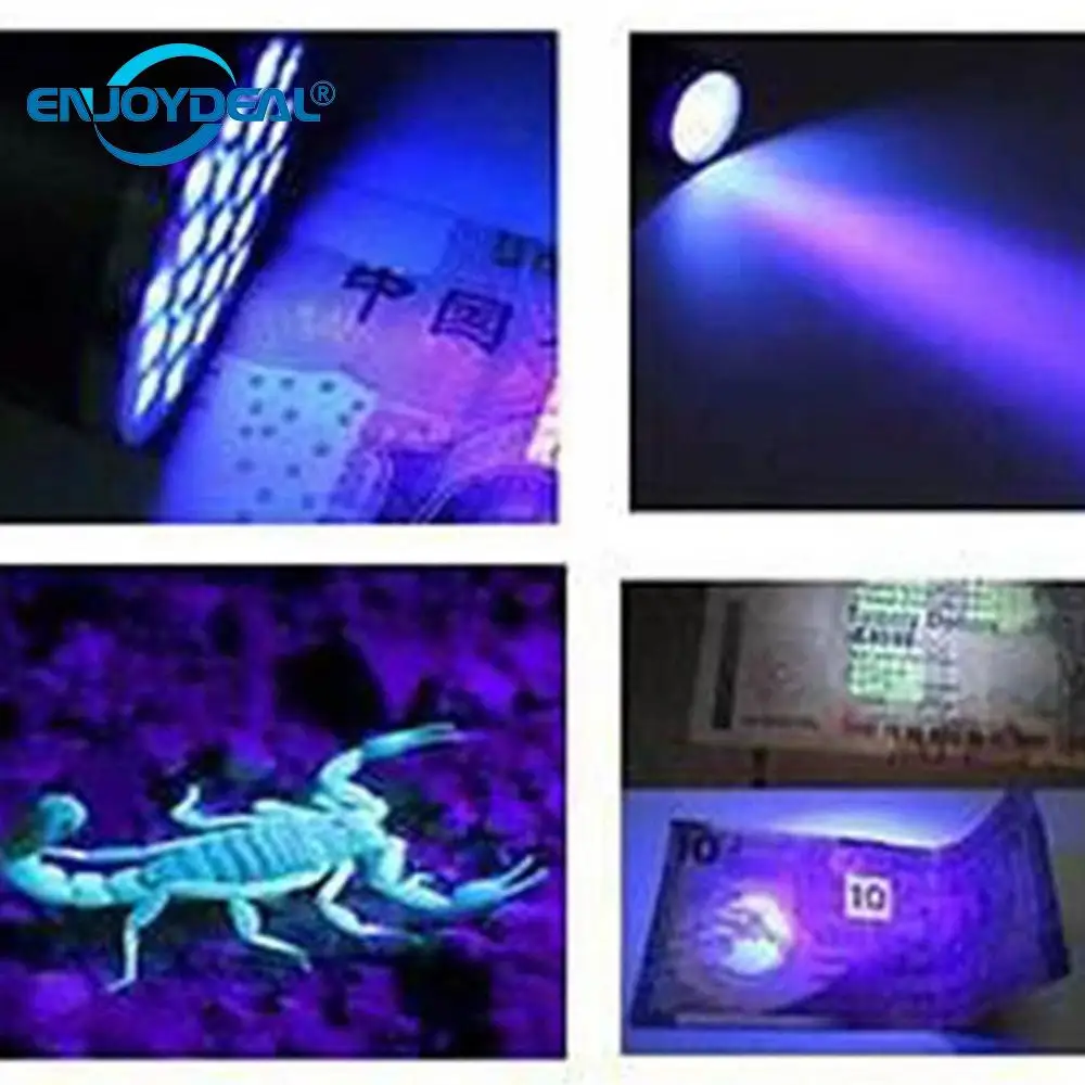 

9 LED UV Flashlight Ultra Violet Light Mini Ultraviolet UVblacklight Flashlight Invisible Ink Marker Detector Torch Light Lamp