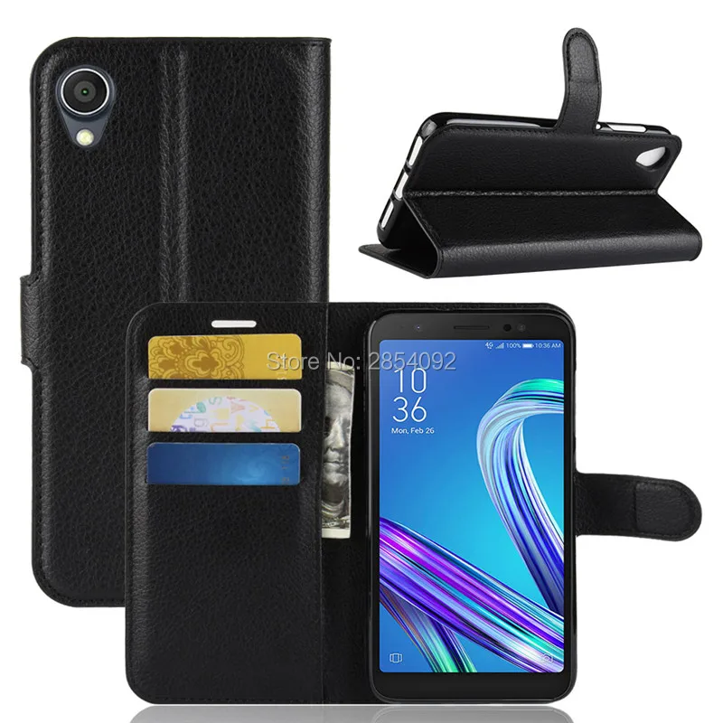 Для ZenFone Live L1 G552KL Роскошная Обложка на заднюю панель из искусственной кожи чехол