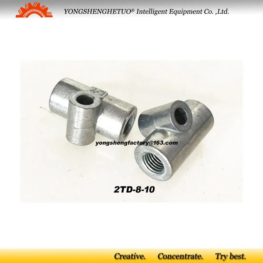 Lubrication oil distributor M8*1+M10*1 female thread 2 way junction block connector joint 2TD-8-10