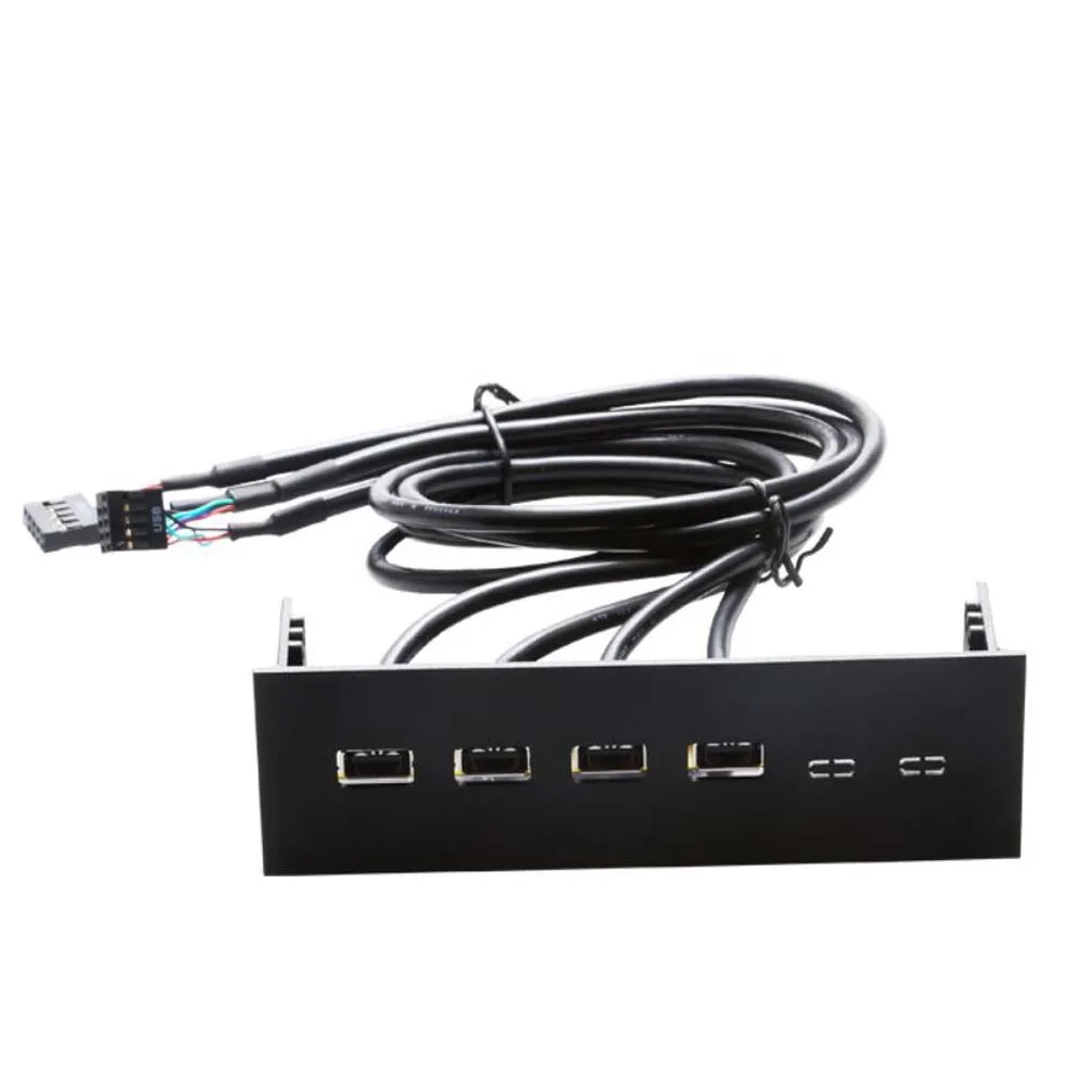 

4 Ports USB 2.0 USB 3.0 Front Panel Hub USB3.0 Splitter Internal Combo Bracket Adapter for PC Desktop 5.25'' Inch Floppy Bay