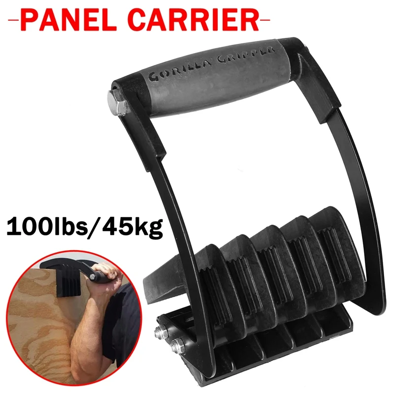 

Doersupp 1pcs Black 100lbs/45kg Gripper General Purpose Panel Carrier System Handle Hand Tools