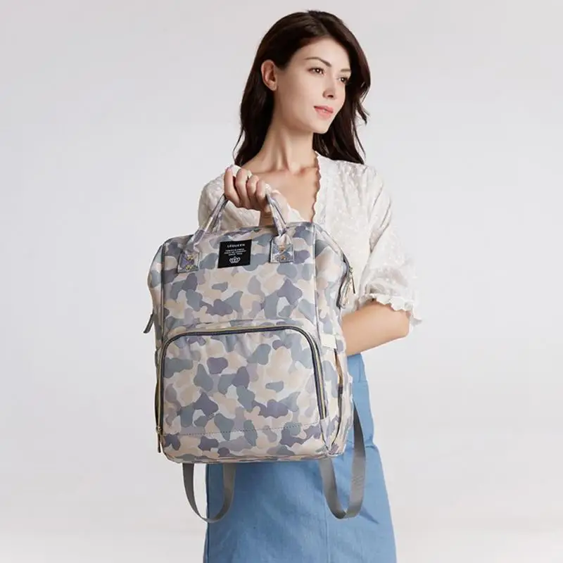 

Camo Print Diaper Bag Backpack Large Capacity Baby Bag Travel Backpack Designer Large Capacity Travel Maternity Nursing Bag