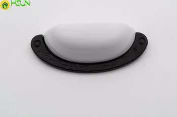 

Shell Design Ceramic Dresser Drawer Handle Knobs Black Flower Rustic Kitchen Cabinet Handle Door Handle Furniture Hardware