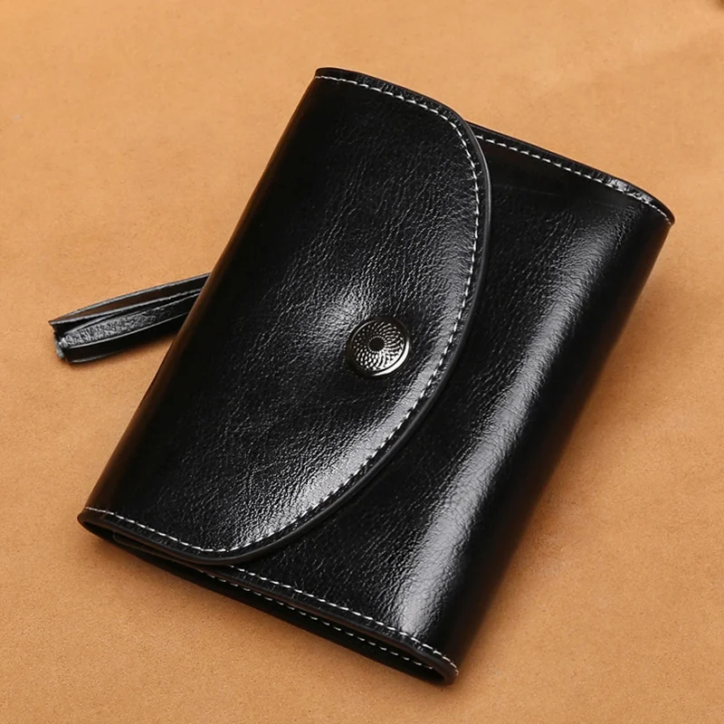 Sendefn Новый Винтажный короткий кожаный кошелек женский мини кисточка Famale