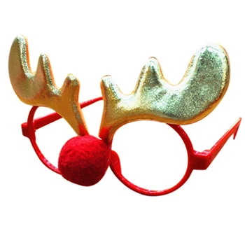 

Christmas Elk Eyeliner Frame Christmas Ornament Christmas Cartoon Adult Adult Glasses 14.5 * 5cm