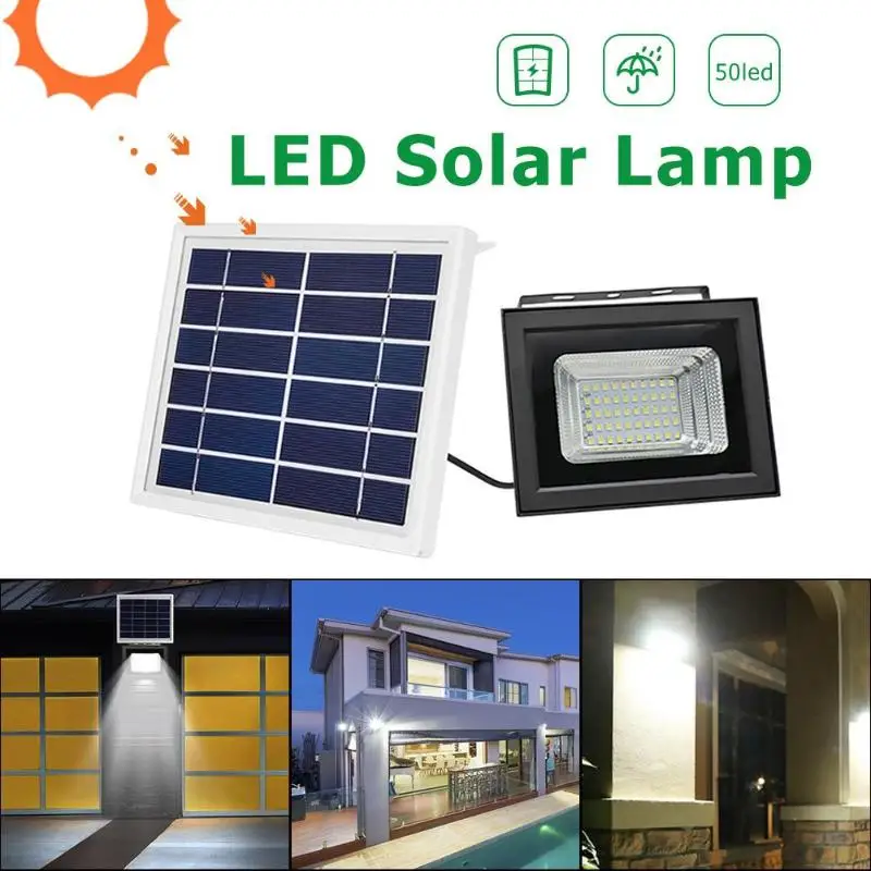 

50 SMD 2835 LED Waterproof Solar Light Outdoor Street Pathway Garden Yard Security Floodlight Intelligent Charging Lamp