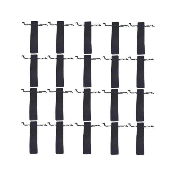 50 Pcs 검은 벨벳 펜 파우치 슬리브 홀더 단일 펜 가방 케이스 연필 가방