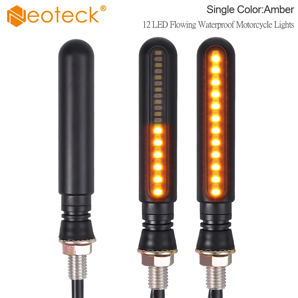 Neoteck Универсальный светодиодный индикатор поворота мотоцикла 12 дюймов 24 дюйма