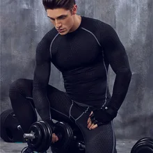 Мужские колготки рубашка джоггеры одежда для мужчин люди Обучение Толстовка Тренажерный Зал Фитнес футболка спорт Crossfit бег рубашки