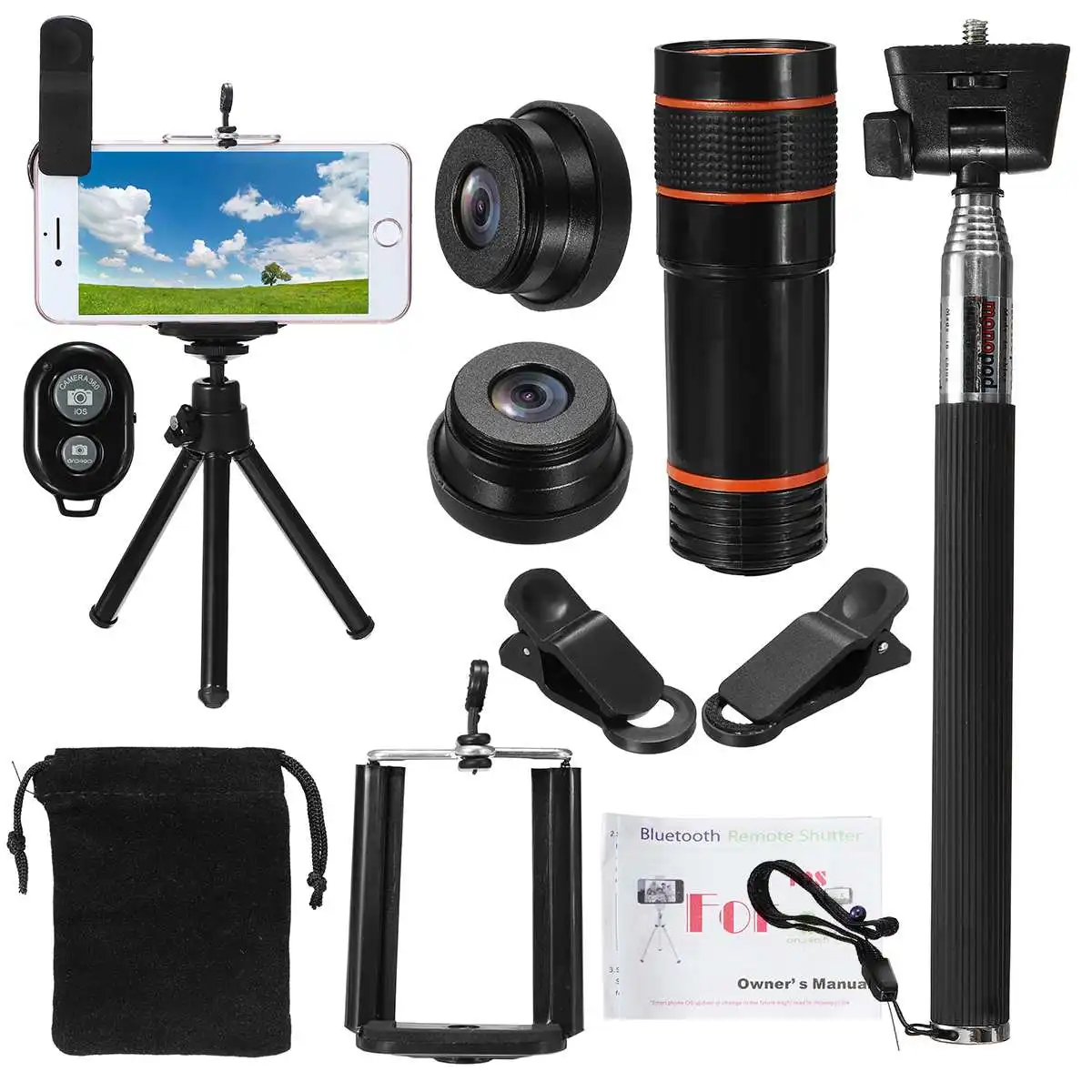 Uninversal All in 1 Accessories Phone Camera Lens Travel