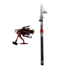 Sunnimix телескопическая удочка и Катушка Combos Спиннинг Удочка соленая вода набор для рыбалки 2,1 М 2,4 М 2,7 м