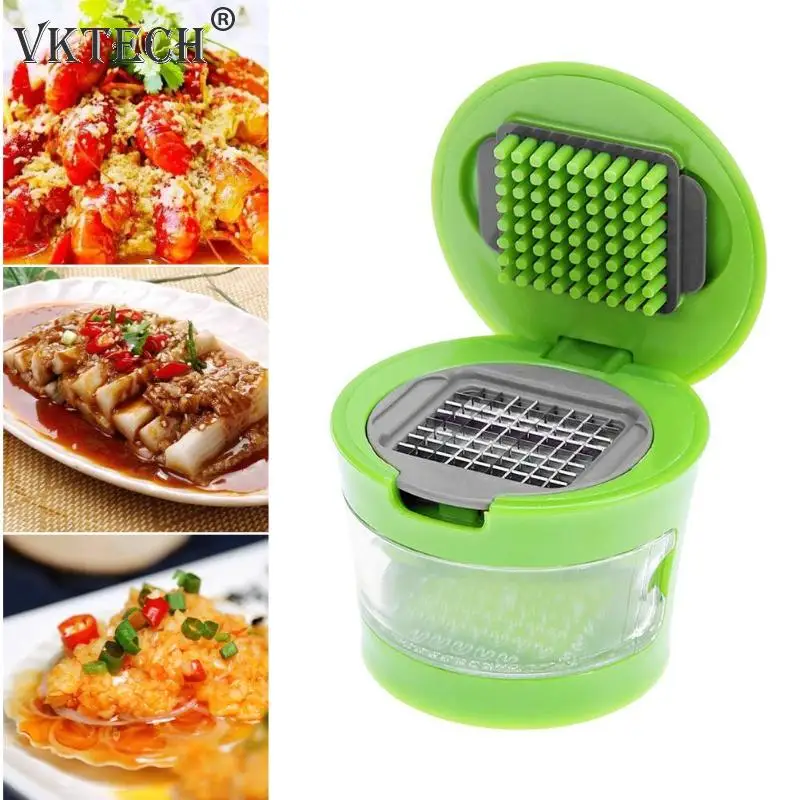 Mini Garlic Grater ABS Stainless Steel Garlic Press Chopper Slicer Hand