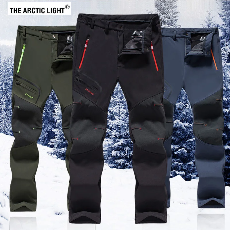 THE ARCTIC LIGHT Pants Hiking For Men Size L- 6XL Warm Winter High Quality Camping Nature Hike Male waterproof Ski trousers
