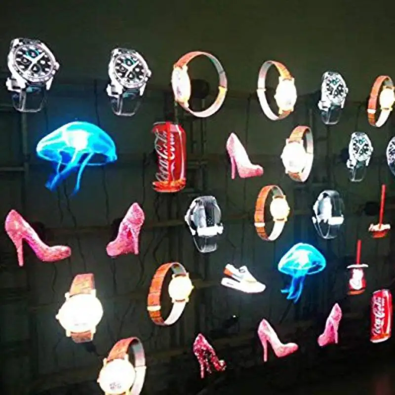 42cm 3D Hologram Projector Lamp LED Holographic Advertisement Display Fan Light with 8GB Memory Card Advertising Lamp