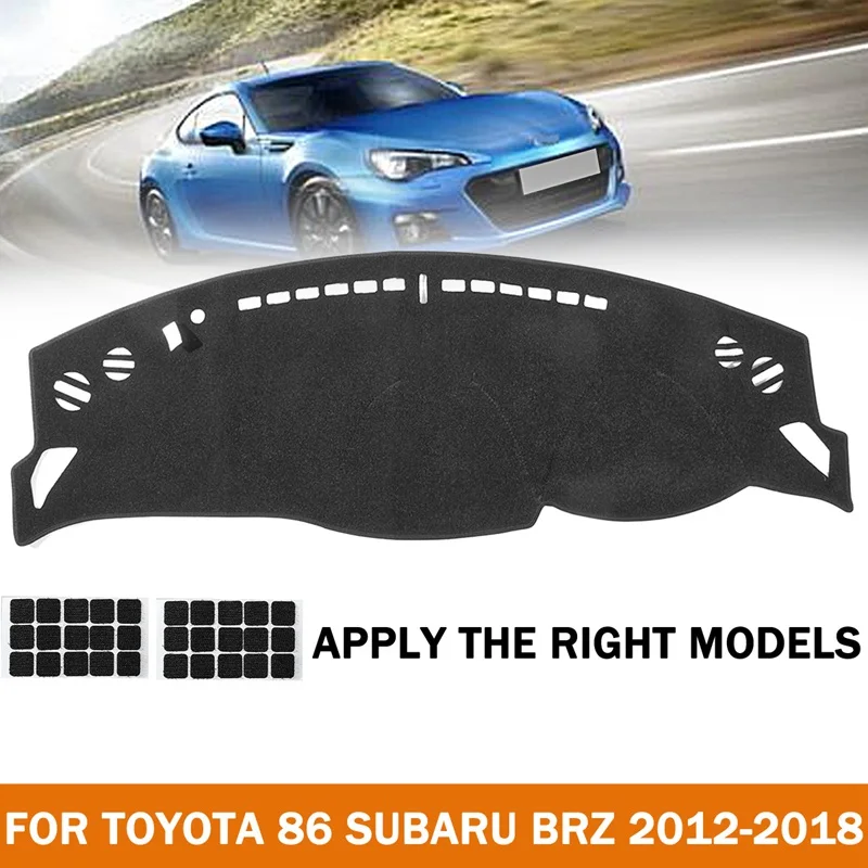 

Autoleader Black Car Dashmat Dashboard Mat Dash Board Cover Pad for Toyota 86 subaru BRZ 2012-2018 Sun Visors for Right Drive
