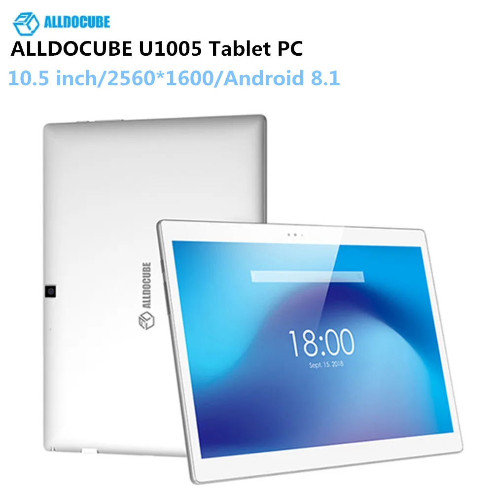 

ALLDOCUBE U1005 Tablet PC 10.5 inch 2560*1600 Android 8.1 MTK 8176 Hexa Core 1.7GHz 4GB RAM 64GB eMMC 8.0MP Fingerprint 8000mAh