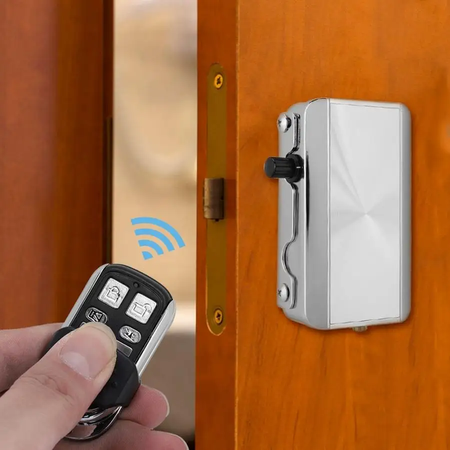 

Wireless Remote Control Lock Home Intelligent Anti-theft Security Lock With Remote control 2019 NEW