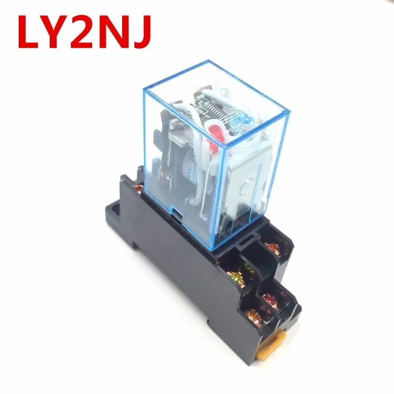 

1Pcs LY2NJ HH62P HHC68A-2Z Electronic Micro Mini Electromagnetic Relay 10A 8PIN Coil DPDT With Socket Base DC12V,24V AC110,220V