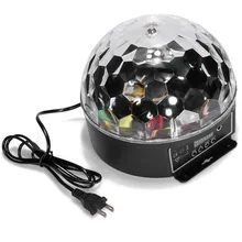 RGB Премиум Звуковое управление сценический свет светодиодный 27 Вт 9 светодиодный S RGB лампа с хрустальным шаром диско свет лазер Свадьба Главная Вечерние Lase