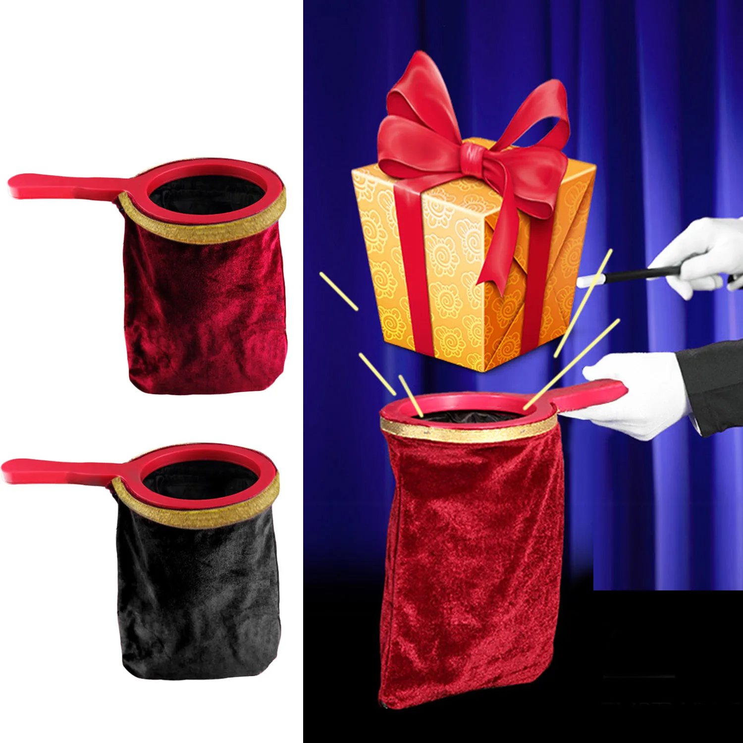 Magic Change Bag Twisting Handle Make Things Appear or Disappear