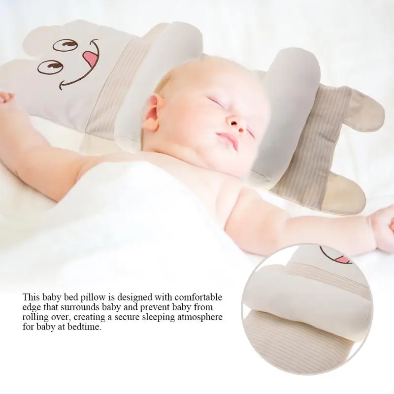 Hot Comfortable Baby Toddler Anti Roll Pillow Safe Sleeeping Pillow