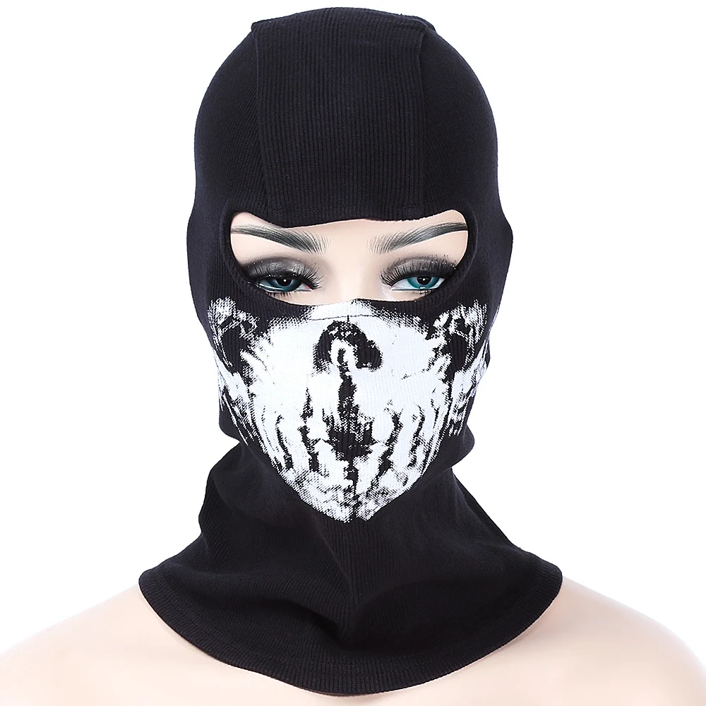 

Cotton Spandex Windproof Breathable Cycling Face Mask Outdoor Camping Hiking Skull Pattern Cycling Dustproof Mask