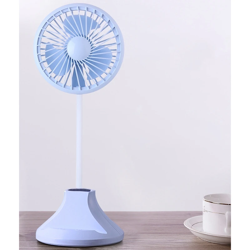 USB Rechargeable Desktop Desk Lamp Fan Student Learning Multi-Function Pen Holder Table Lamp Fan For Home Office Best Gift