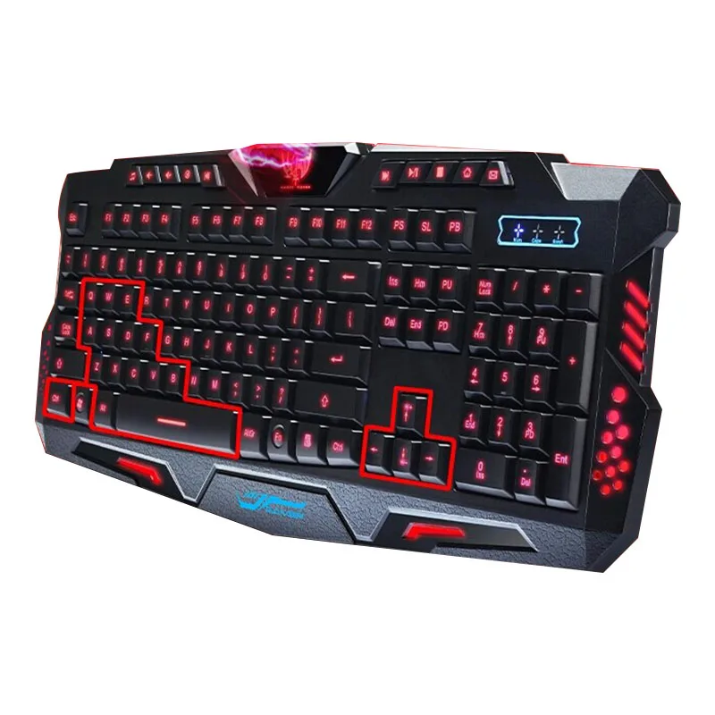

IG-Mechanical Sense Backlit Keyboard Tricolor luminescent Keyboard M200 Internet Cafe Computer Gaming Keyboard