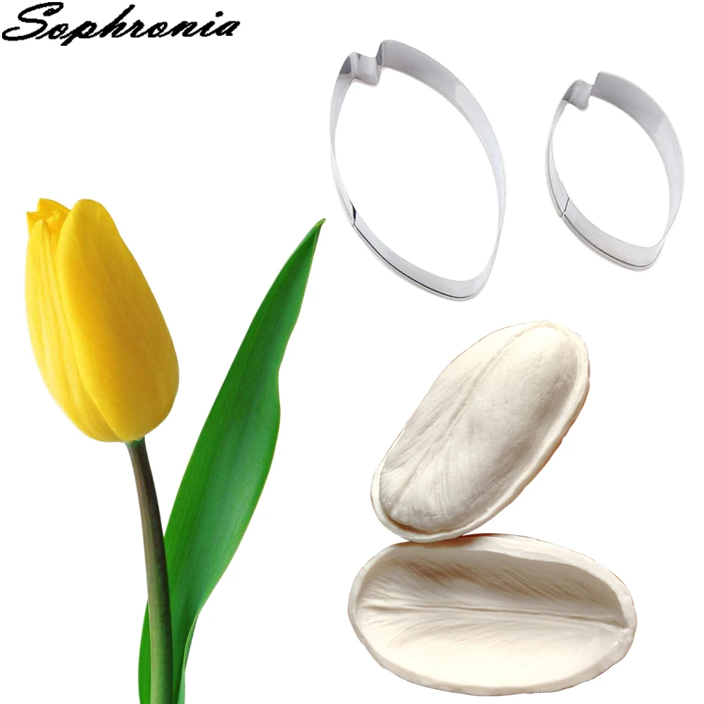 

Tulip Petal Veiner & Cutter Silicone Mold Fondant Mould Cake Decorating Tools Chocolate Gumpaste,Sugarcraft Mold CS267