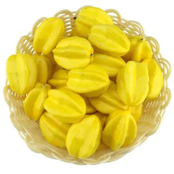 

Gresorth 30 PCS Fake MINI Yellow Carambola Artificial Peach Home Party Kitchen Decoration