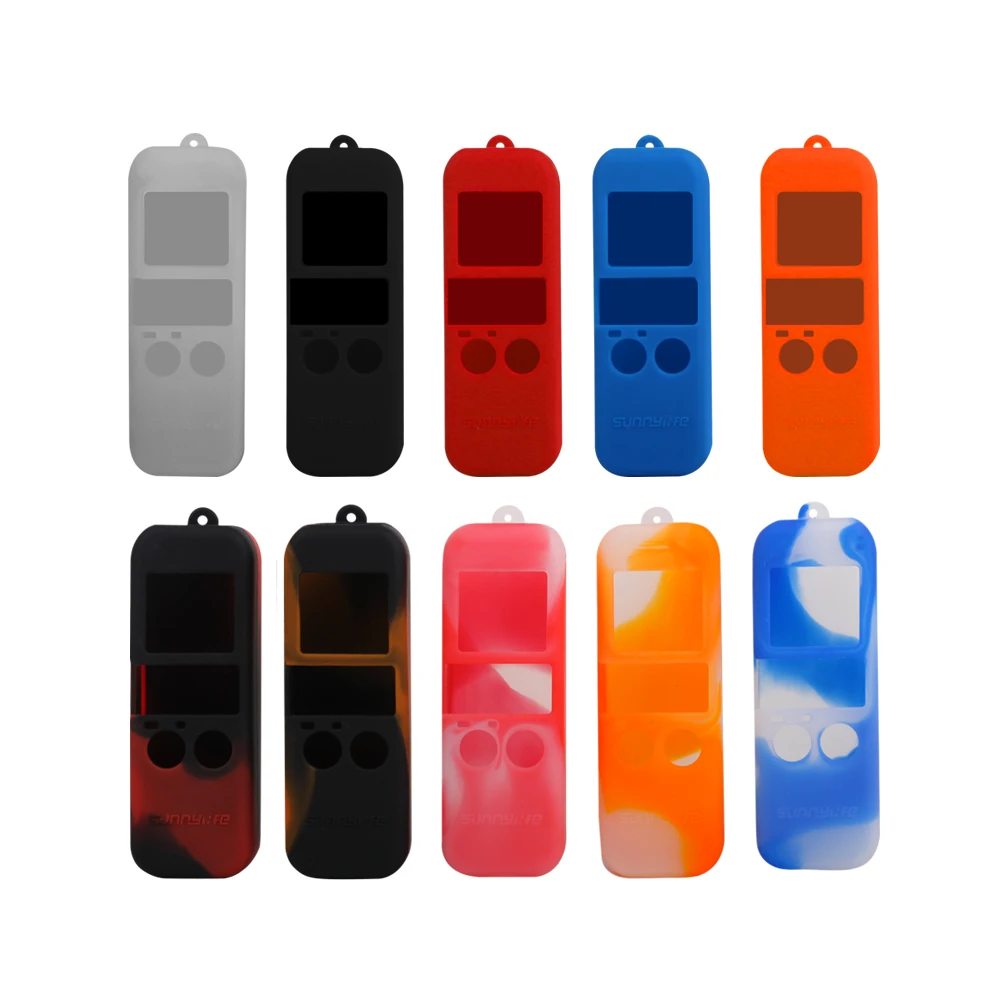 for Osmo Pocket Accessories Non-Slip Dust-Proof Cover Silicone Sleeve for DJI OSMO Pocket Color : Red+White Black