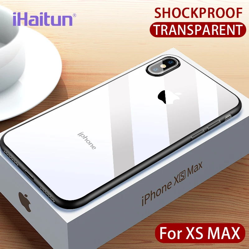IHaitun Роскошный прозрачный чехол для iPhone XS MAX XR X s объектив ультра тонкий