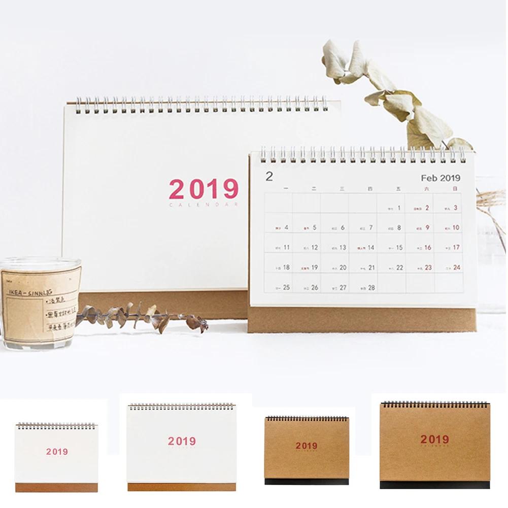 

2019 Organizer To Do List Monthly Desktop Agenda Table Planner Paper Stand Home Office Calender Schedule #15