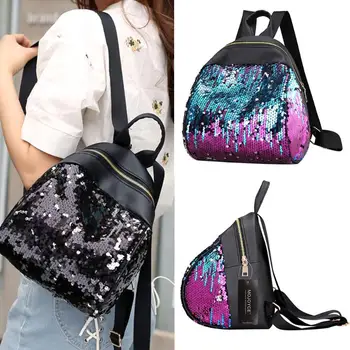 

Girls Ladies New Casual Preppy Chic Backpacks Women Female Sequins Backpack Creative BlingBling Girls School Bag Backpack Gift