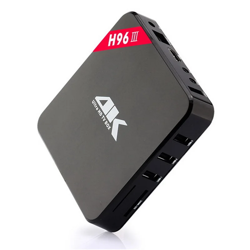 H96 Iii Android 7 1 Smart Tv Box Amlogic Rk3328 четырехъядерный Wifi 2 4G 4K Видео Медиа плейер для Netflix Youtube