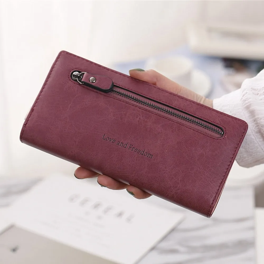 Женский Длинный кошелек клатч Portefeuille Femme Большой вместительный держатель для