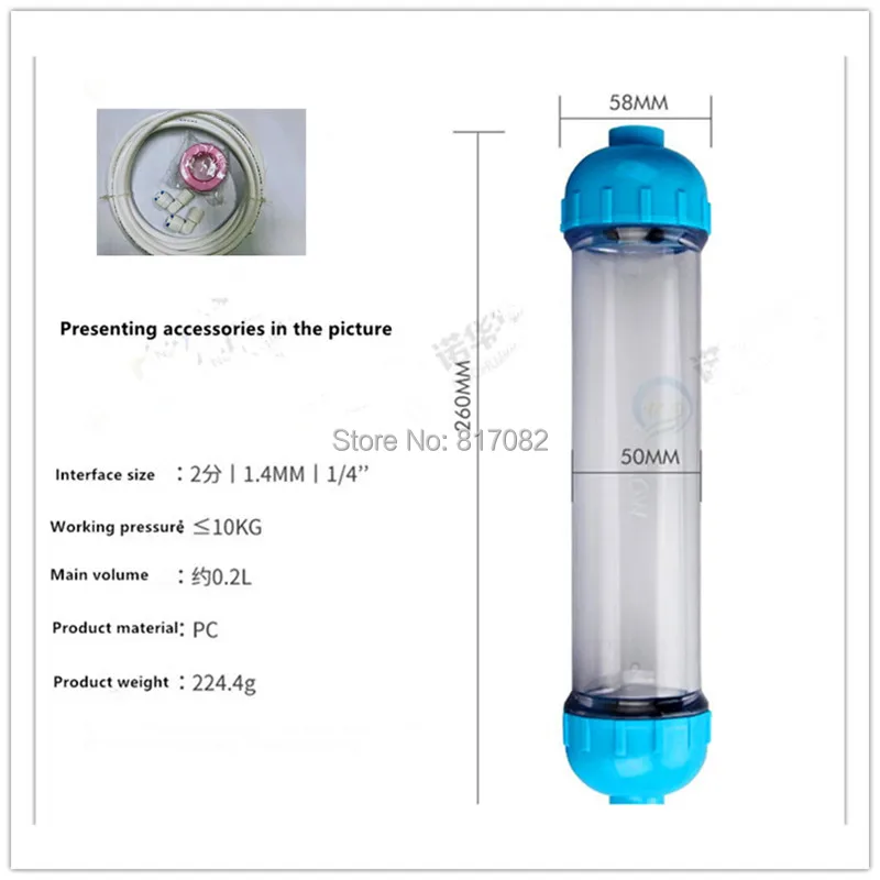 

1PCS T33 WATER FILTER Cartridge Housing DIY T33 Shell Filter Bottle With Some Fittings Water Purifier For Reverse Osmosis System
