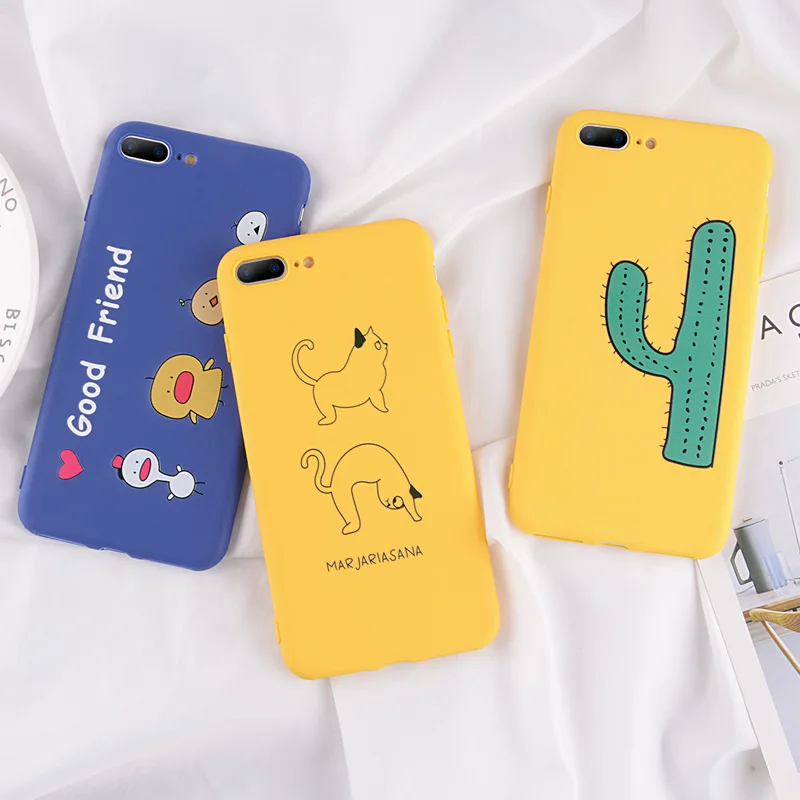 Lovebay Phone Case For iPhone XS Max 7 8 Plus Cartoon Animals Cactus Duck For iPhone 6 6s X XR XS 5 5s SE Soft TPU Back Cover Lovebay Phone Case For iPhone XS Max 7 8 Plus Cartoon Animals Cactus Duck For iPhone 6 6s X XR XS 5 5s SE Soft TPU Back Cover