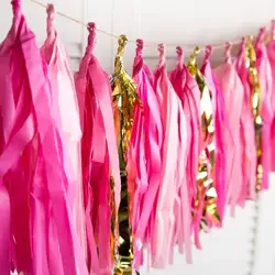20 листов украшения для вечеринок своими руками подвесная гирлянда ткани бумажные гирлянды для свадебных украшений Baby Shower декор для