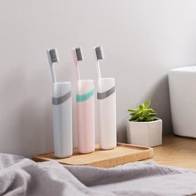 Портативная зубная щетка с футляром для хранения мягкой щетины зубная щетка для путешествий на открытом воздухе аксессуары для ванной комнаты