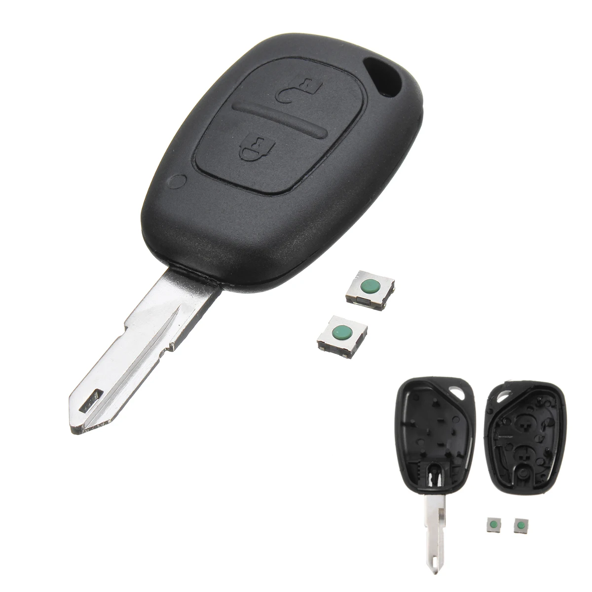 

2 Buttons Remote Car Key Shell Fob Cover Case For Vauxhall for Opel Vivaro for Renault Movano Trafic for Renault Kangoo Blank