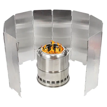 

VIM Outdoor Windshied Outdoor Camp Stove Wind Screen Shield Windproof Board Foldable Camp Windshield Cookware Camping Equipment