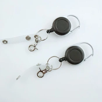 

Hot Multifunctional Retractable Pull Key Ring Chain Reel ID Lanyard Name Card Badge Holder Reel Extendable Belt Key Ring Clip