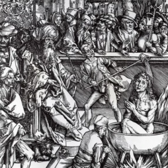 Martyrdom of St. John Evangelist от Albrecht Durer engraving (1471 1528) Poster Print (18x24)|Таблички и знаки| |