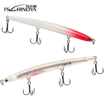 

TSURINOYA DW47 Saltwater Pencil Fishing Lure 12g 110mm Treble Hooks Sinking Hard Bait Bass Perch Artificial Fishing Lure Wobbler