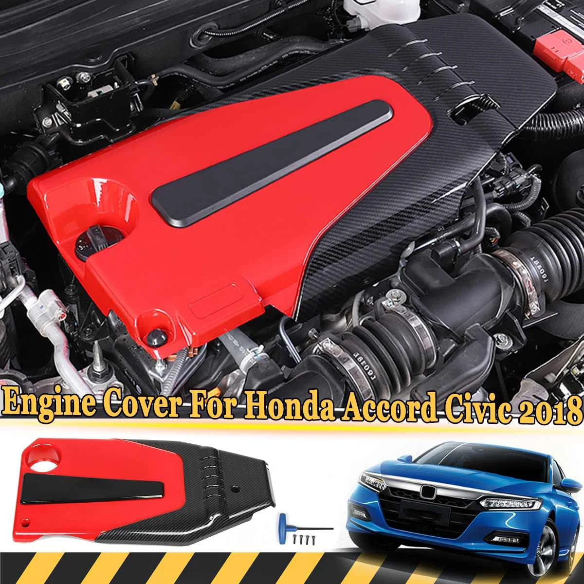 ABS углеродное волокно Цвет Авто Крышка двигателя капот звукоизоляция для Honda Для